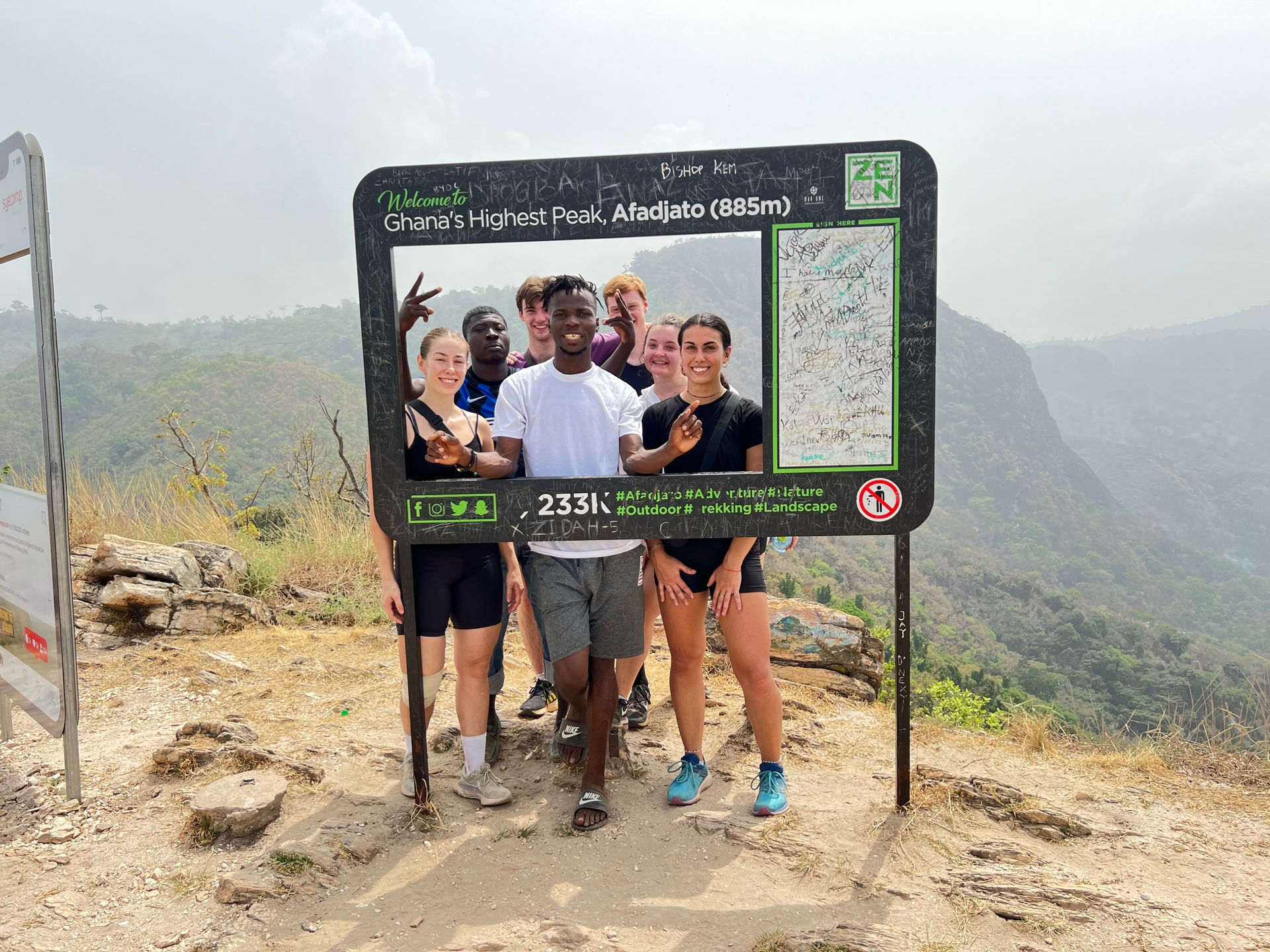 Highest peak in Ghana with volunteers